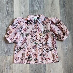 Bailey 44 Pink Floral Blouse